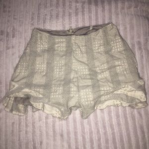 Grey and White Shorts